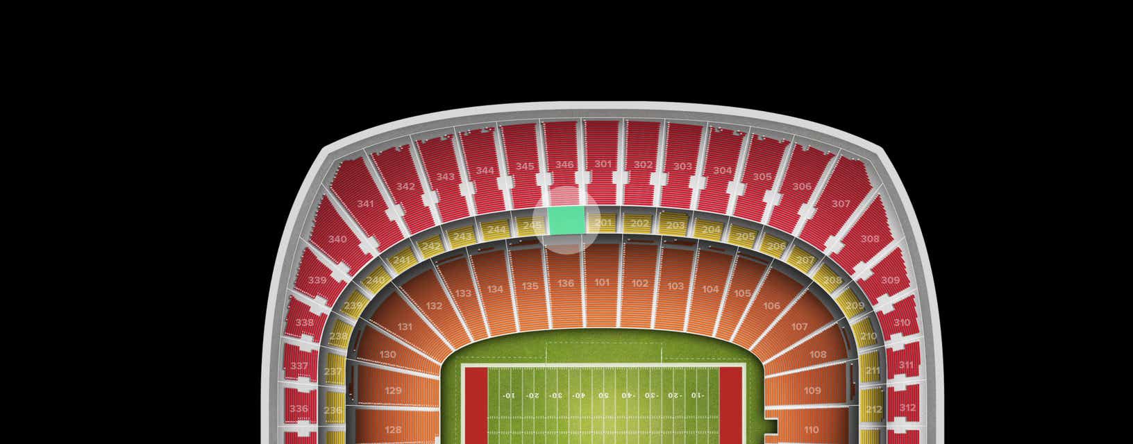 Seat view from Sideline Select Fifty