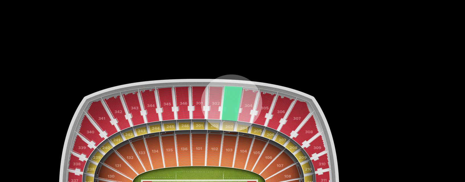Seat view from Upper