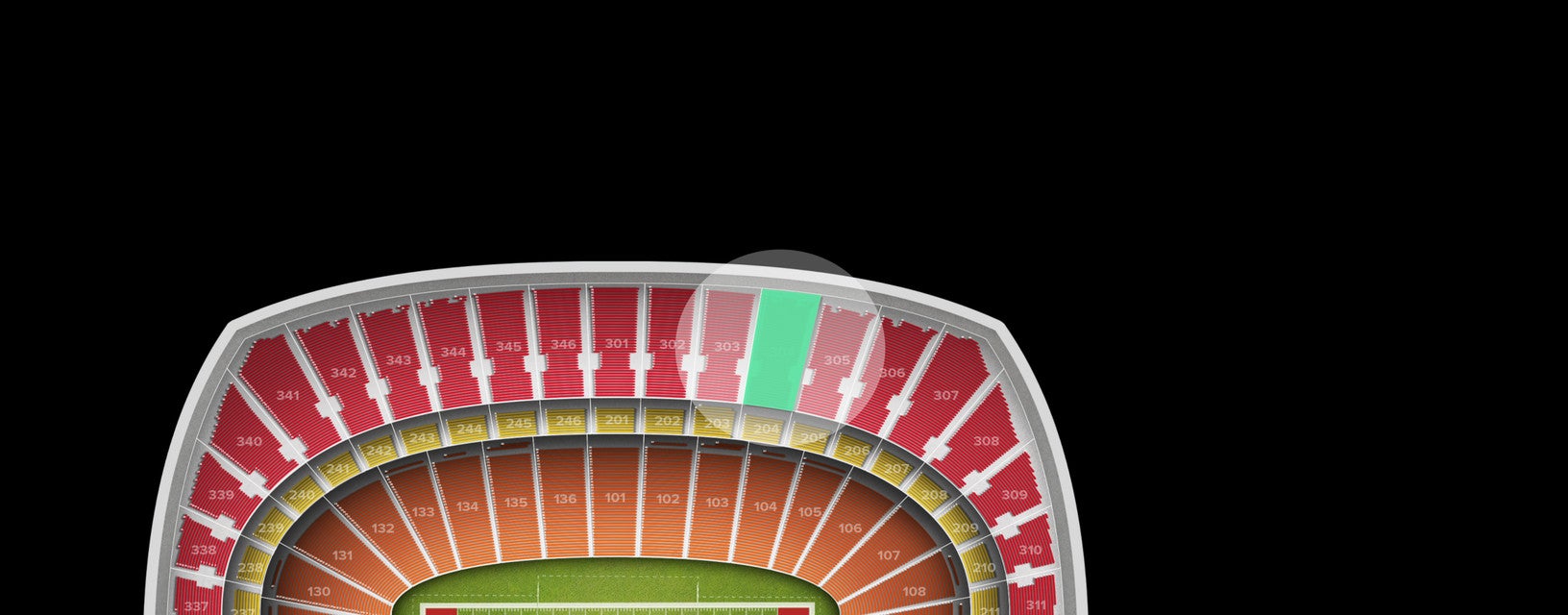 Seat view from Upper