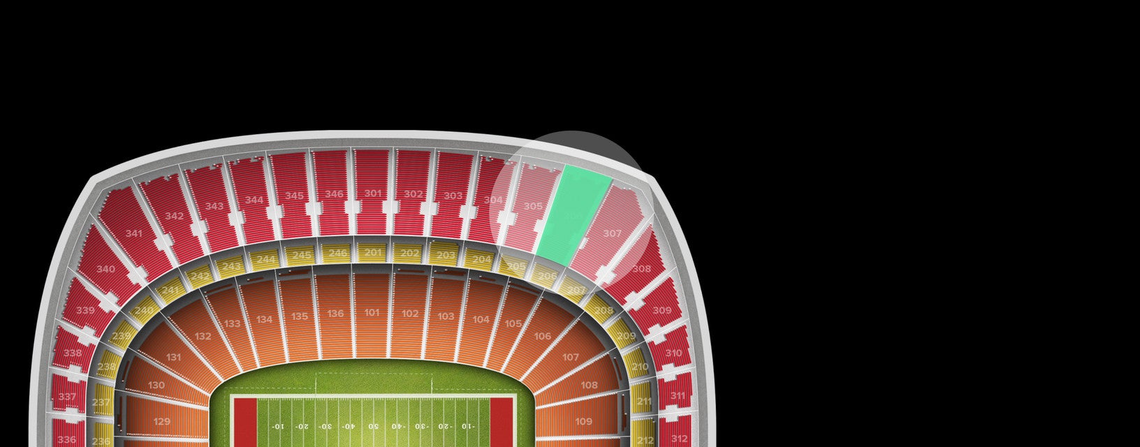Seat view from Upper Redview