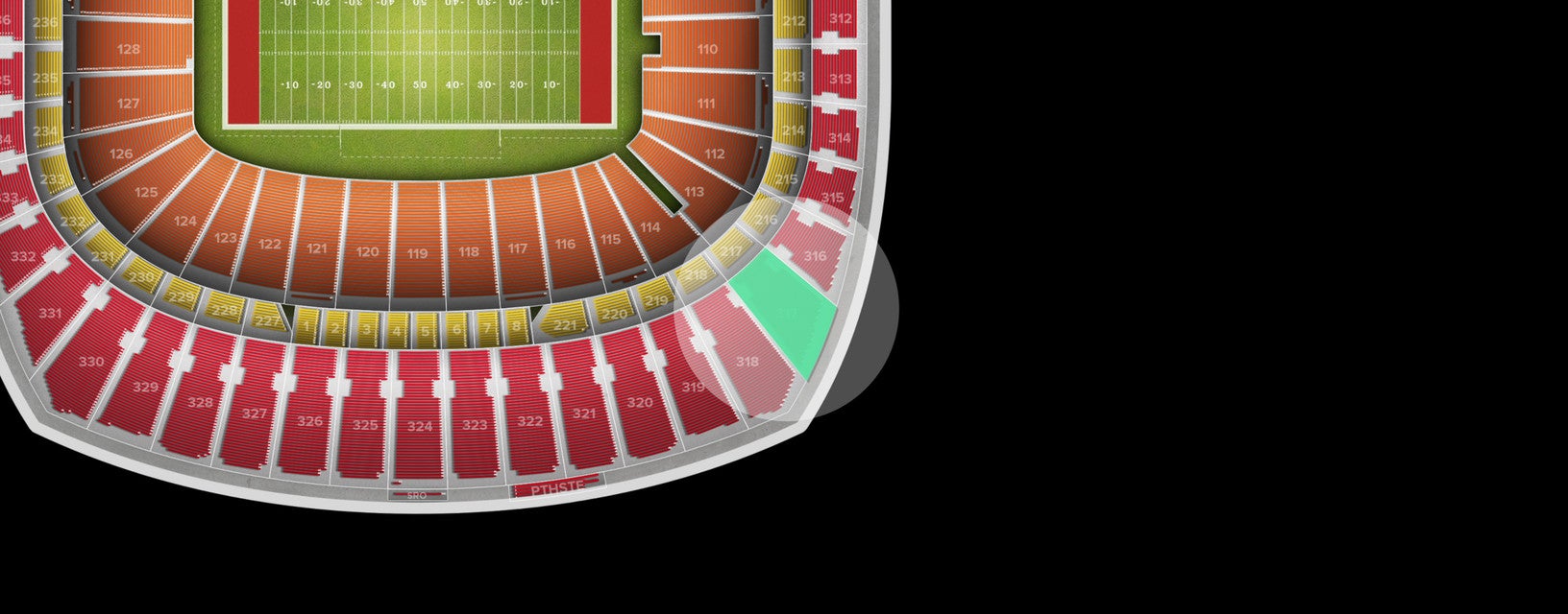 Seat view from Upper Redview