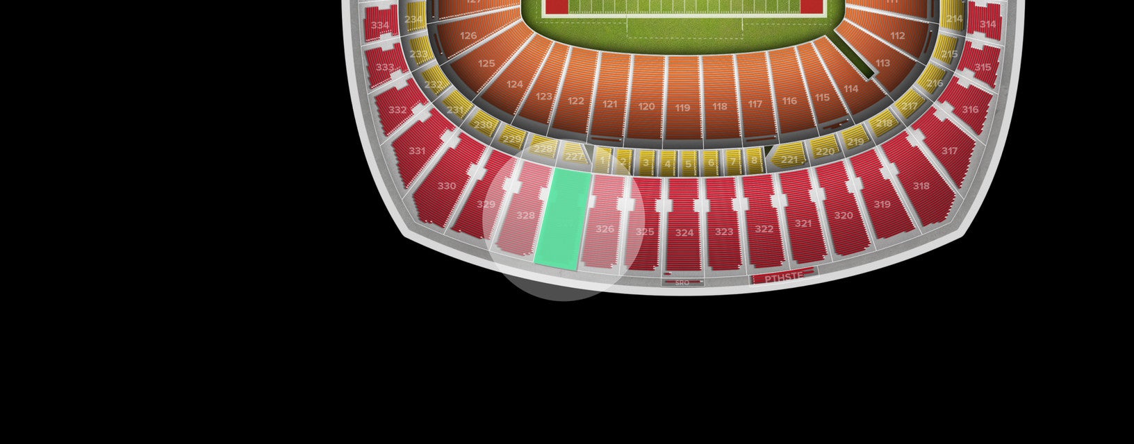 Seat view from Upper