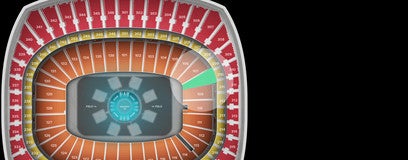 Seat view from Field Touchdown Zone