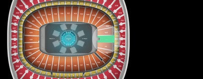 Seat view from Field Touchdown Zone