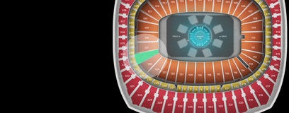 Seat view from Field Touchdown Zone