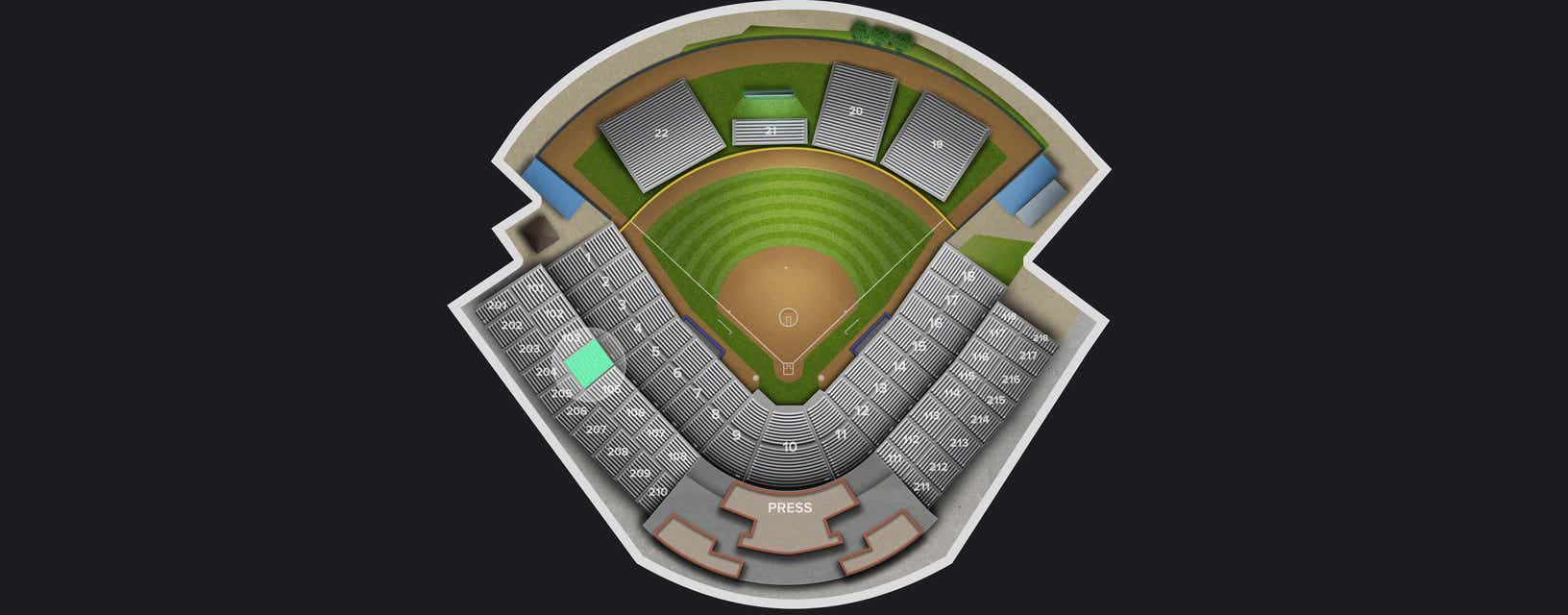 Seat view from Third Base