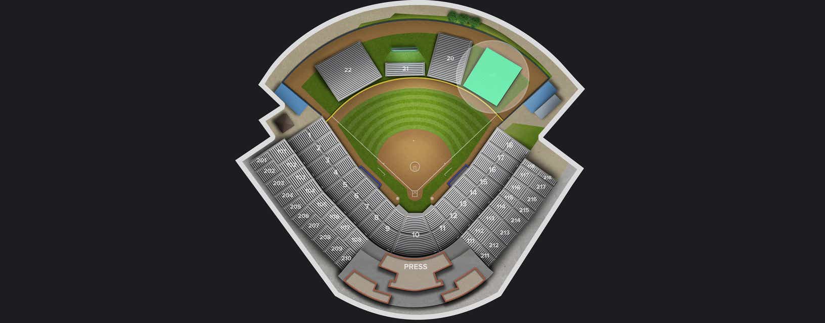 Seat view from Outfield
