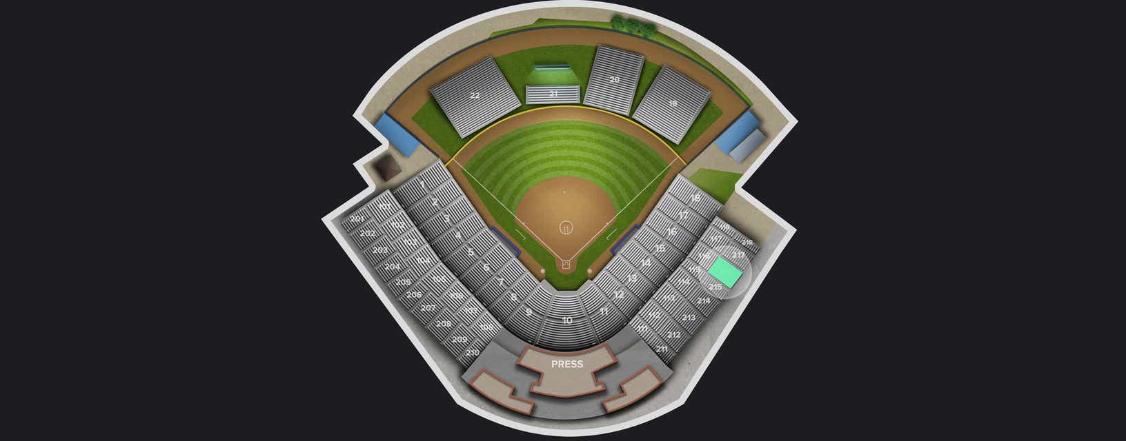Seat view from First Base