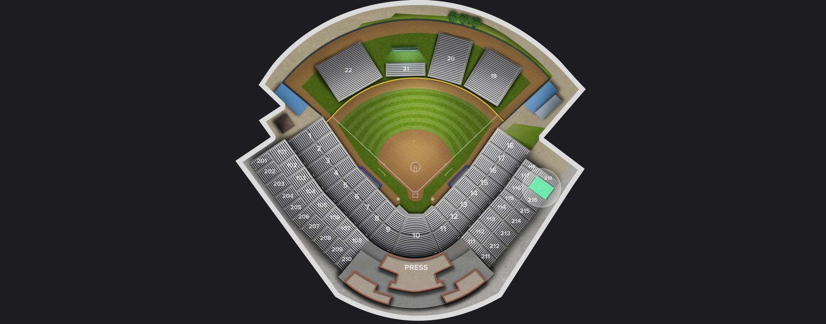 Seat view from First Base