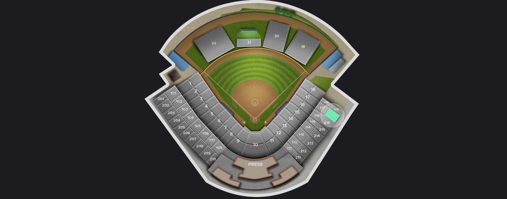 Seat view from First Base