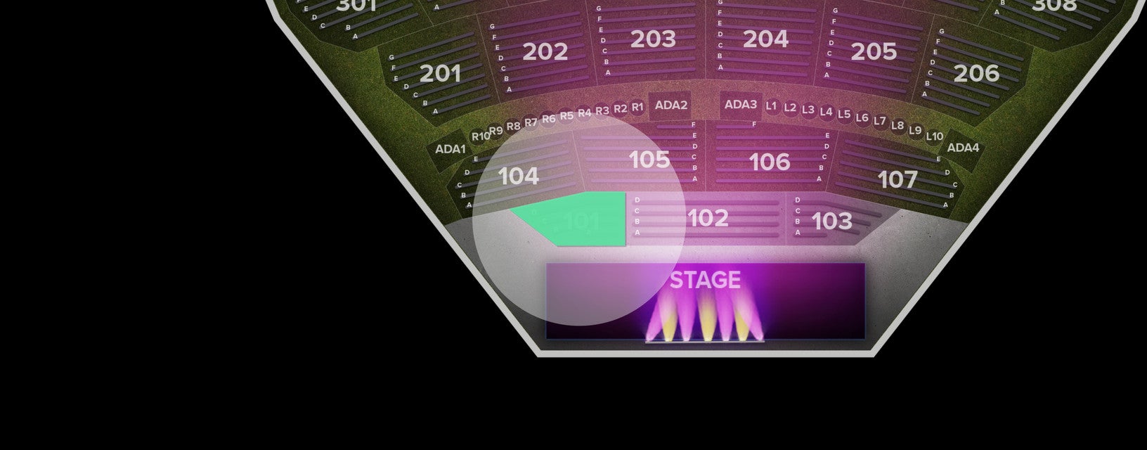Seat view from Lower