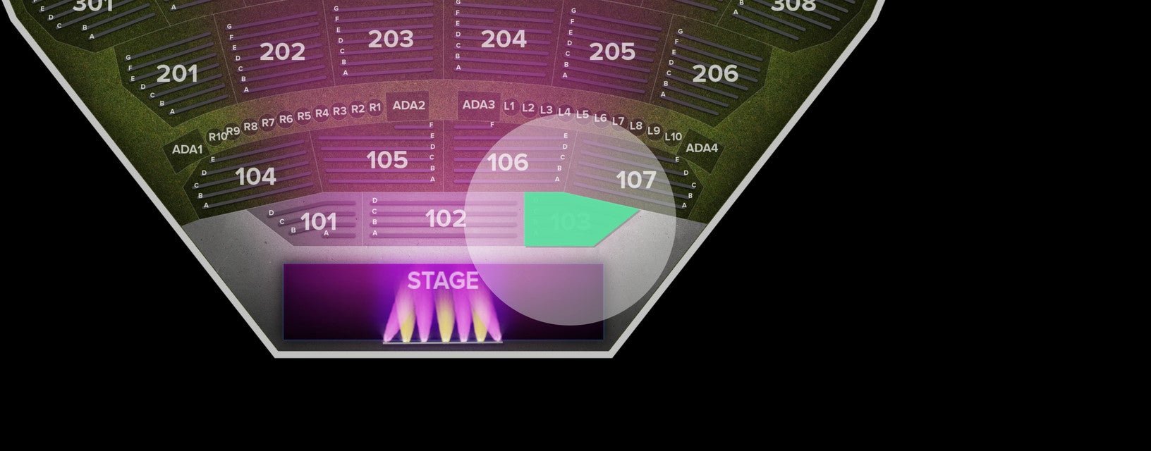 Seat view from Lower