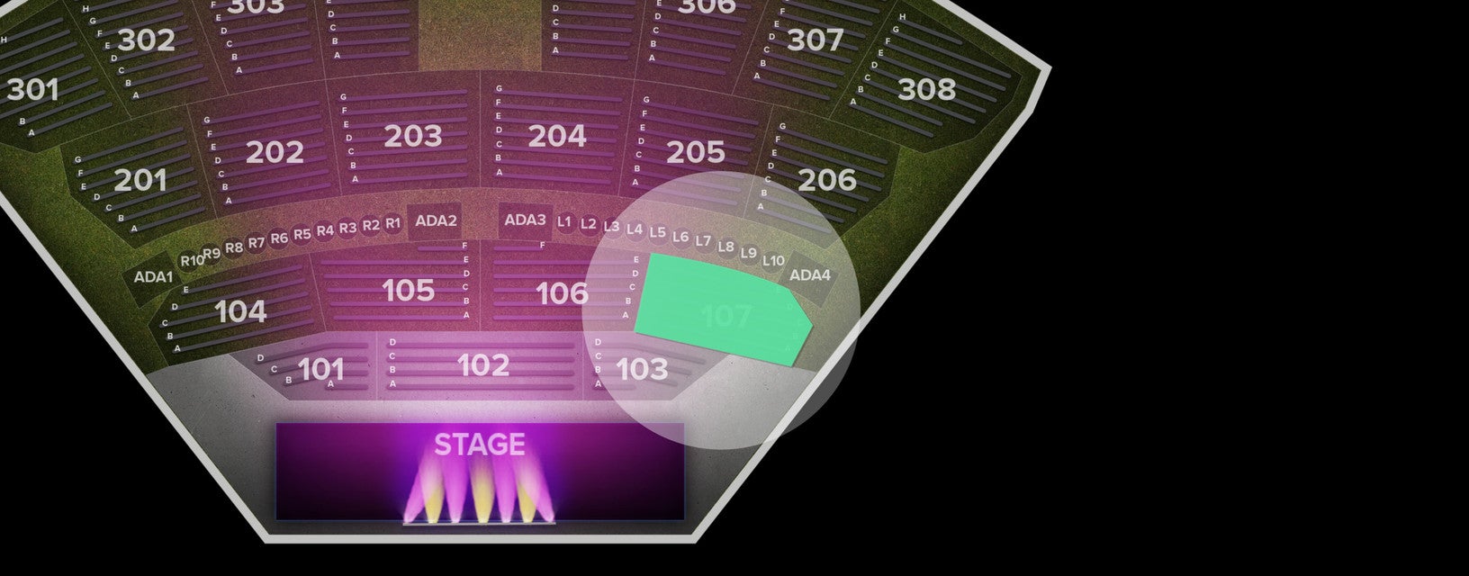 Seat view from Lower