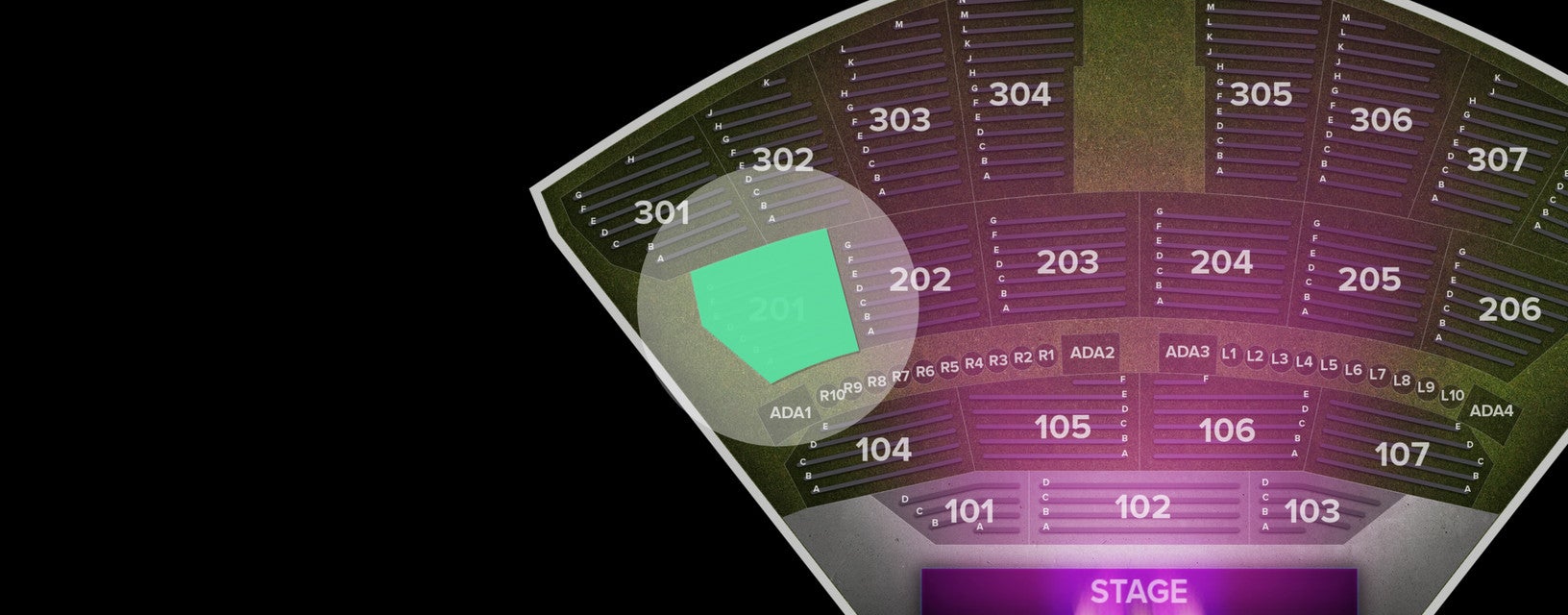 Seat view from Middle