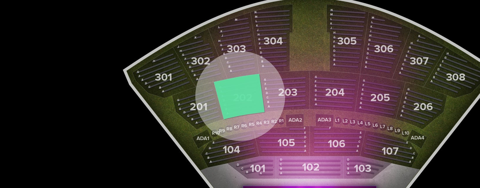 Seat view from Middle