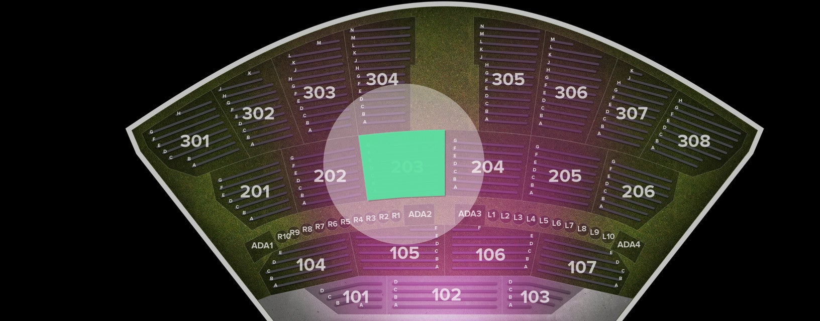 Seat view from Middle