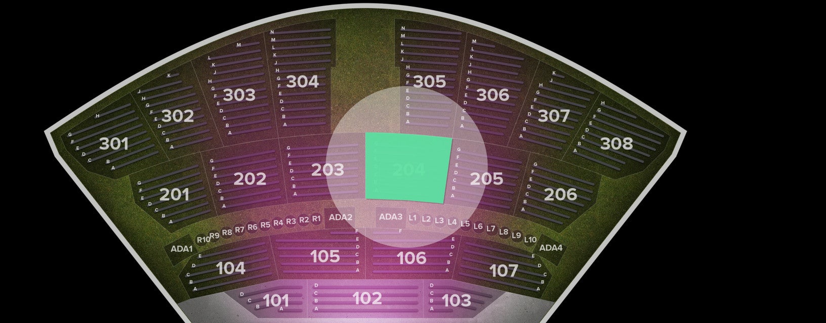 Seat view from Middle