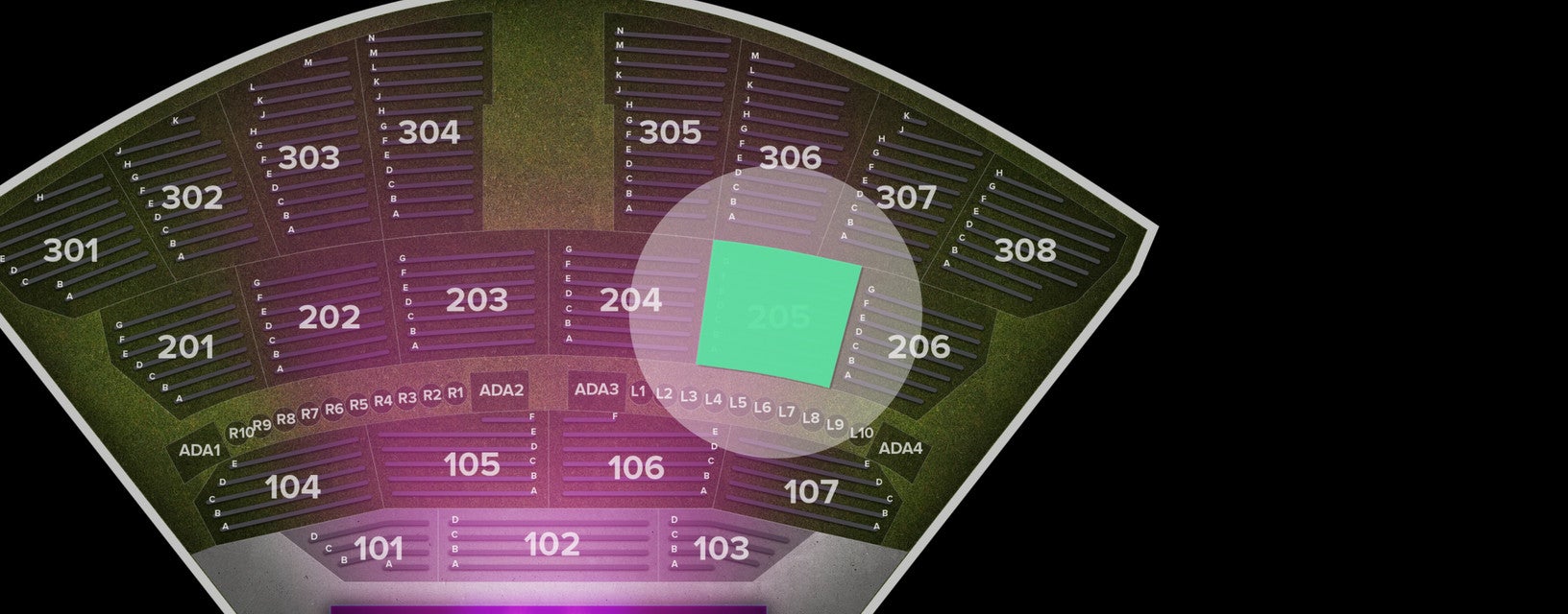 Seat view from Middle