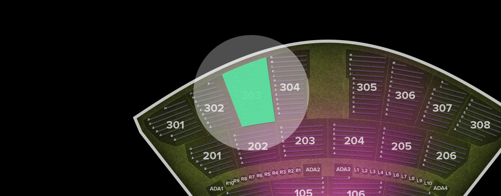 Seat view from Upper