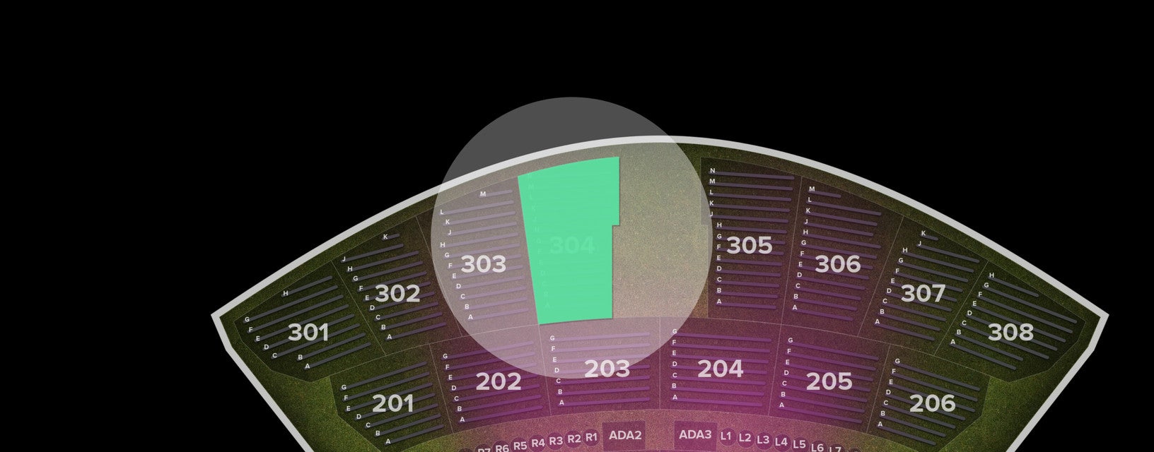 Seat view from Upper