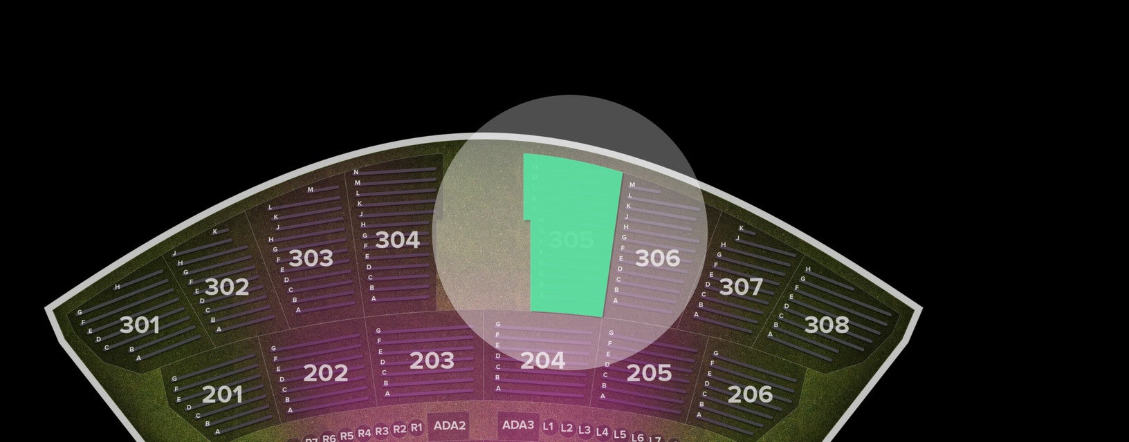 Seat view from Upper