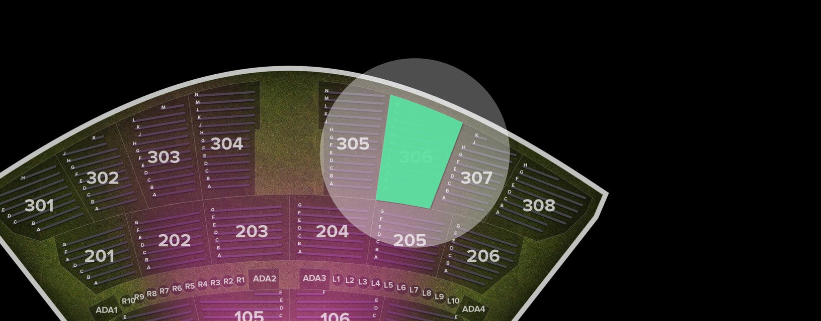 Seat view from Upper