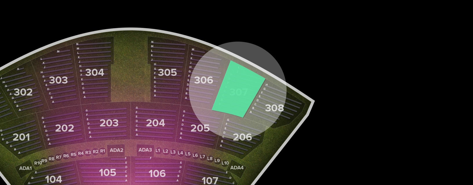 Seat view from Upper
