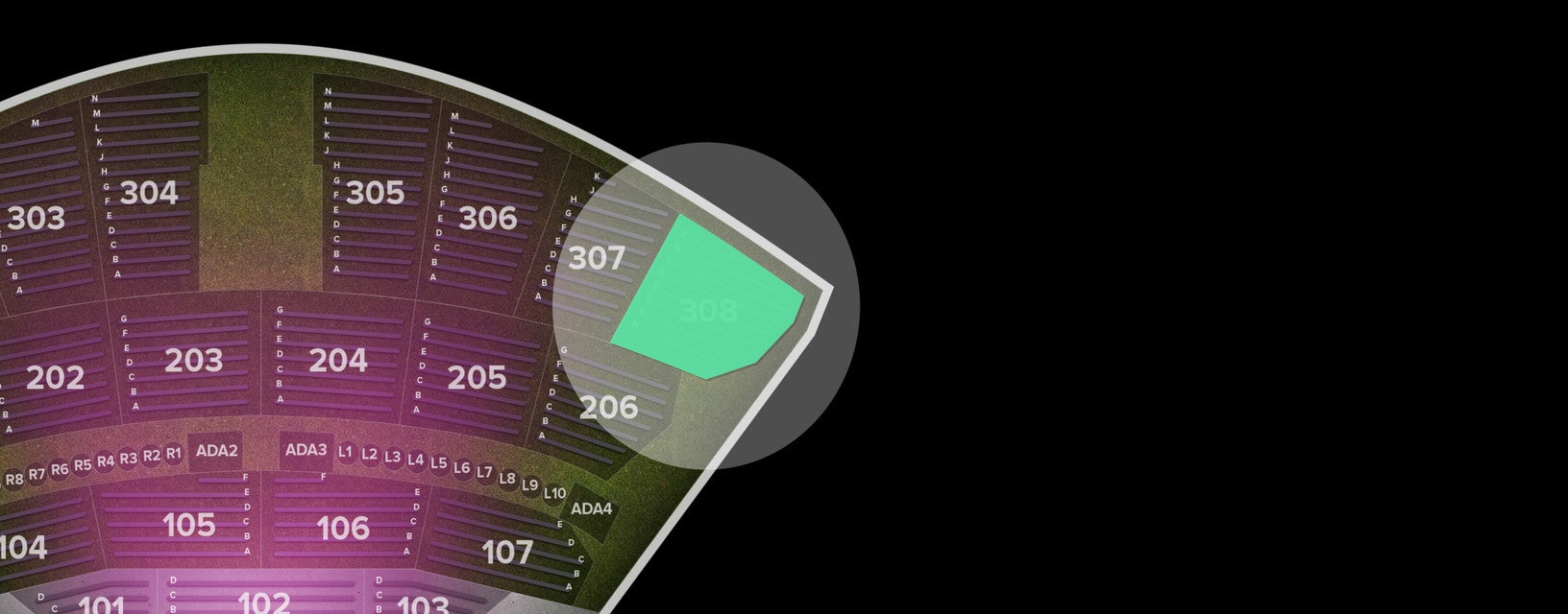 Seat view from Upper