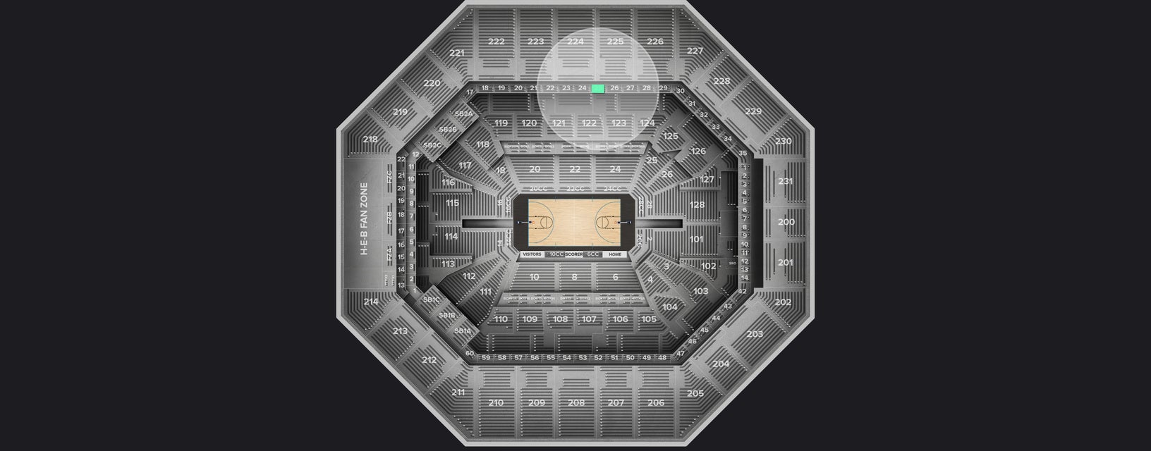 Seat view from Charter Baseline