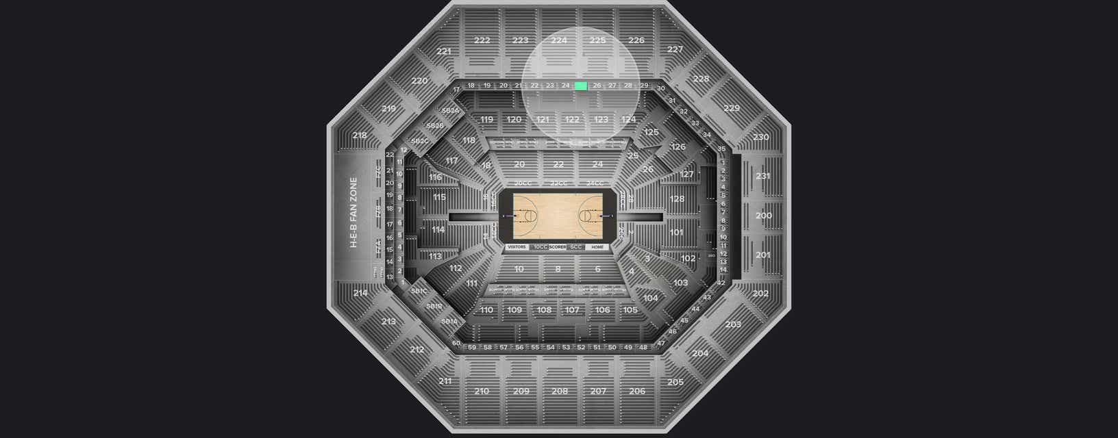 Seat view from Charter Baseline