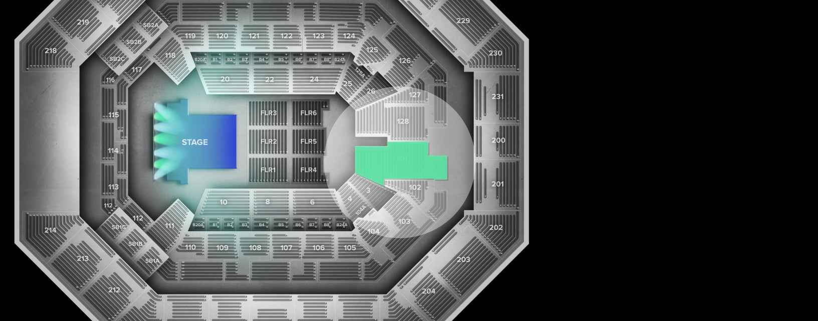 Seat view from Lower