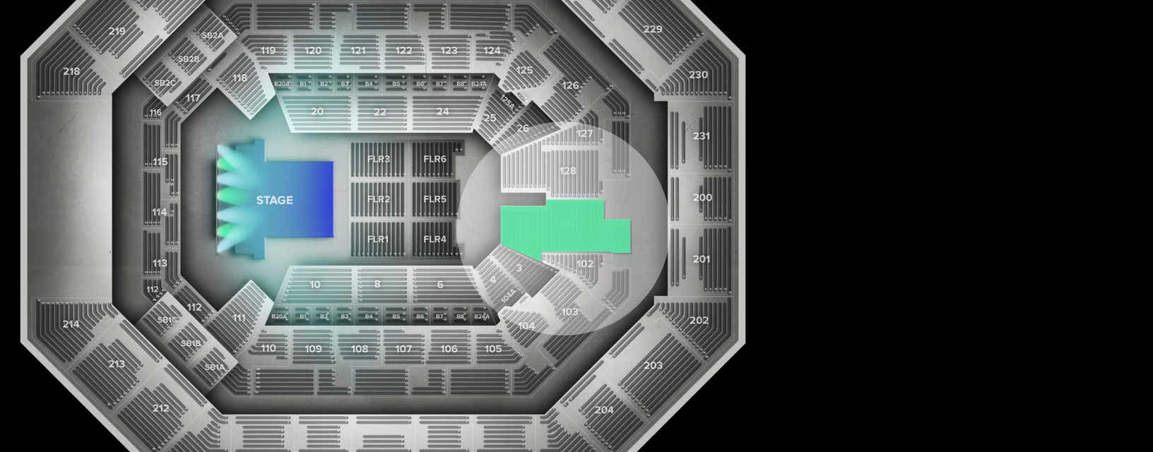 Seat view from Lower