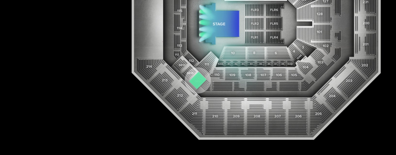 Seat view from Super Box