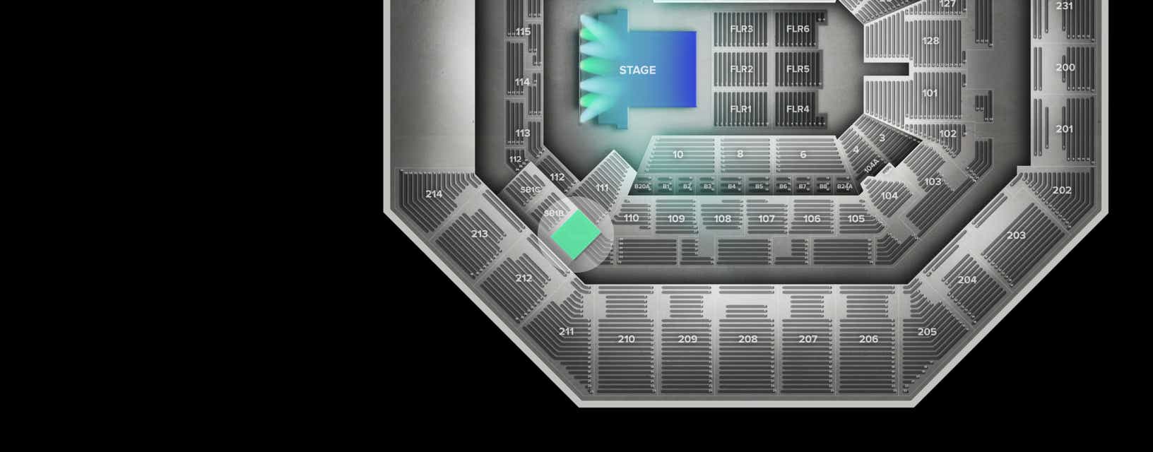 Seat view from Super Box