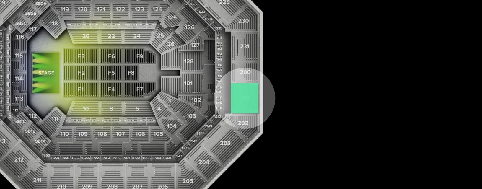 Seat view from Upper
