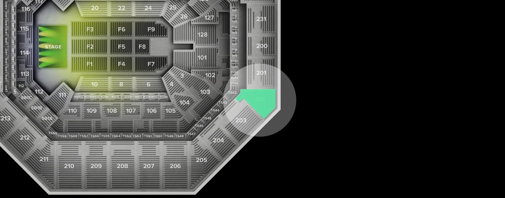 Seat view from Upper