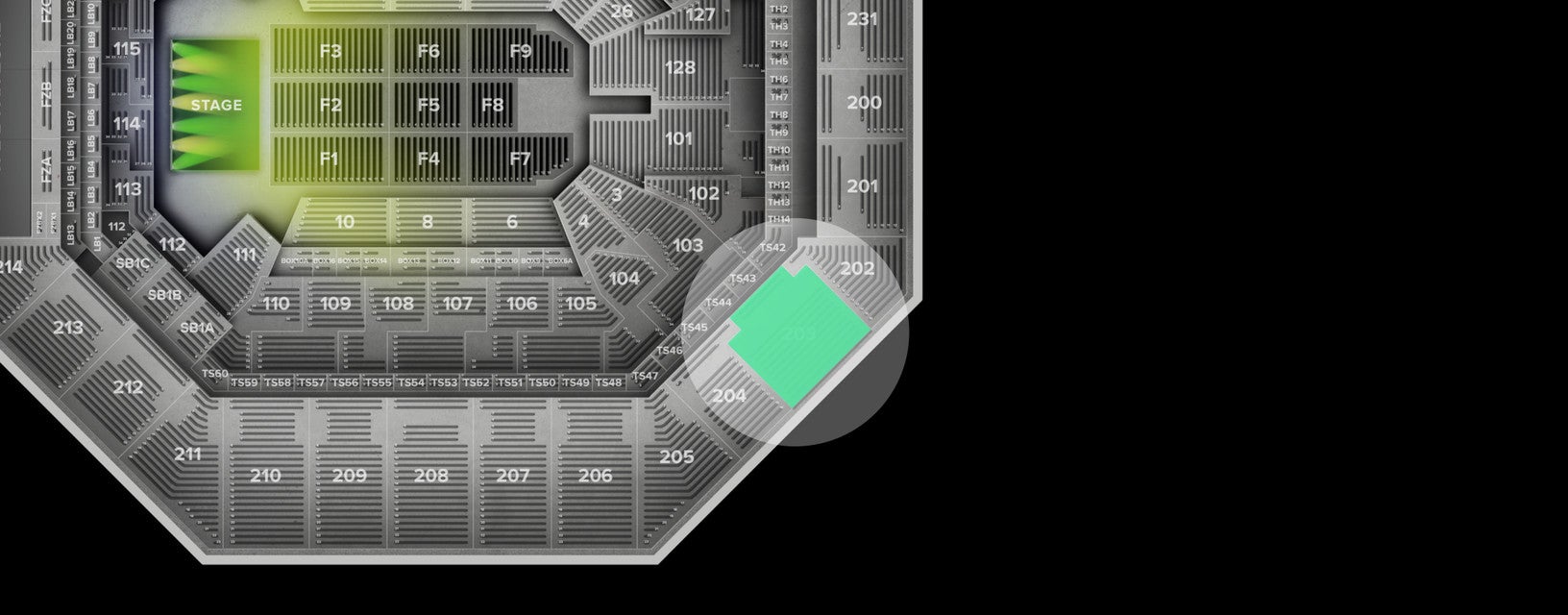 Seat view from Upper