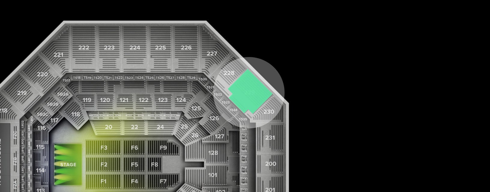 Seat view from Upper