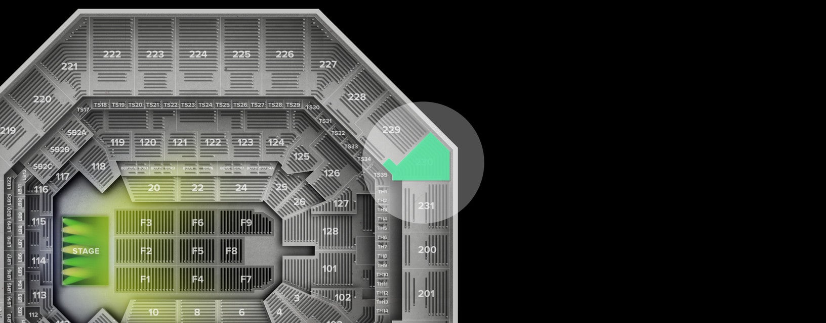 Seat view from Upper