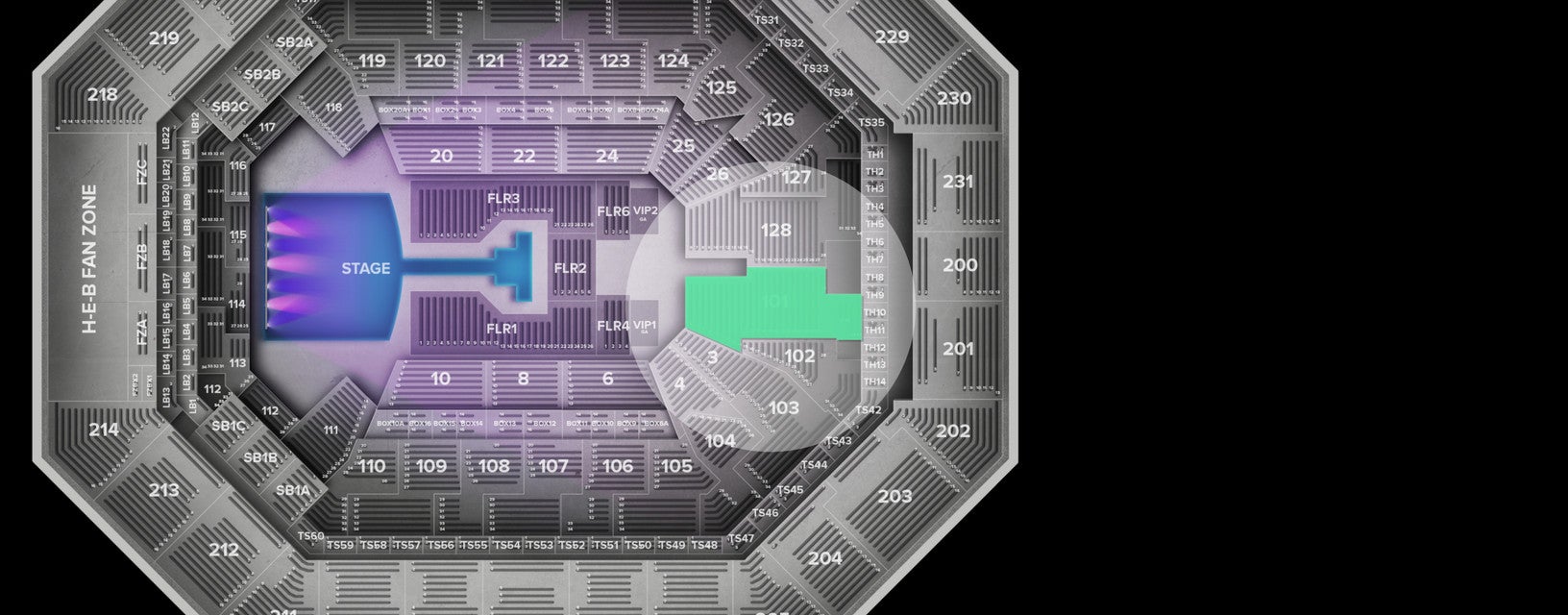 Seat view from Middle