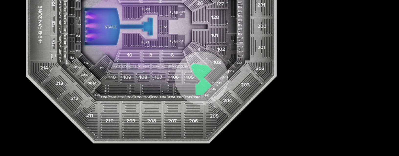 Seat view from Middle