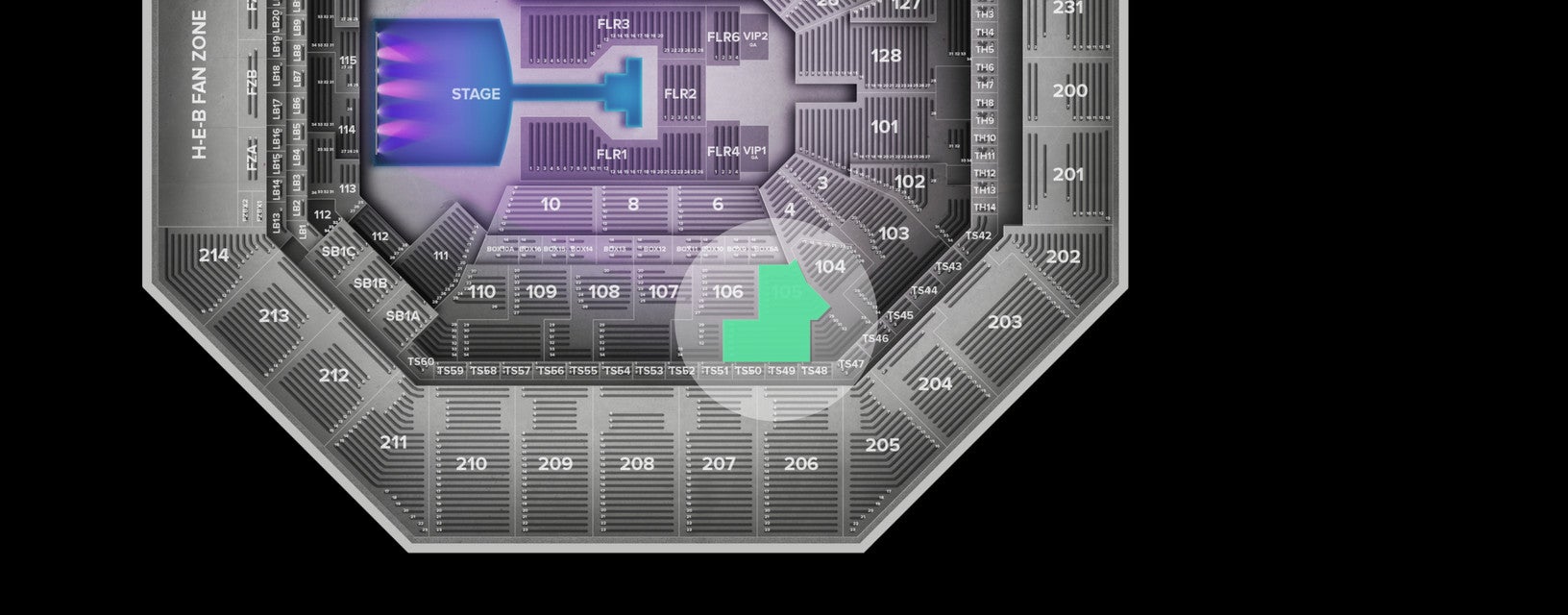 Seat view from Middle