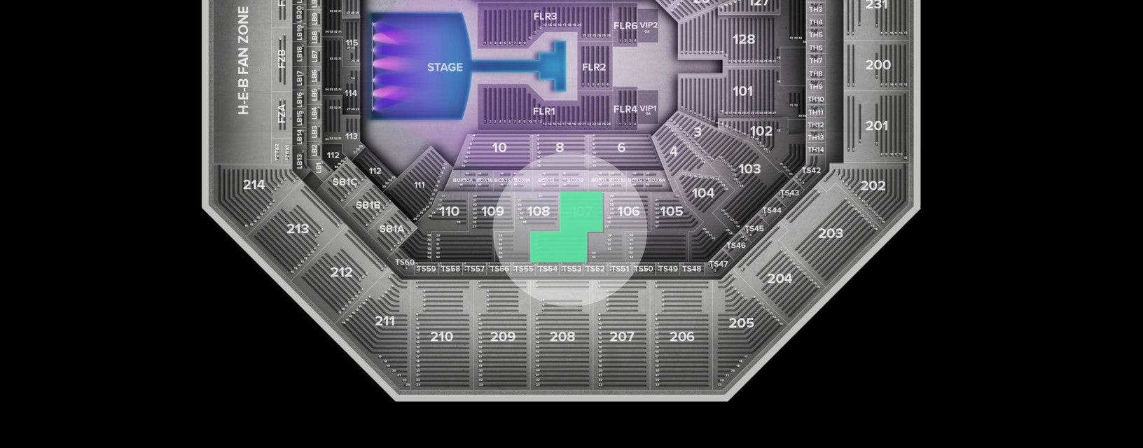 Seat view from Middle