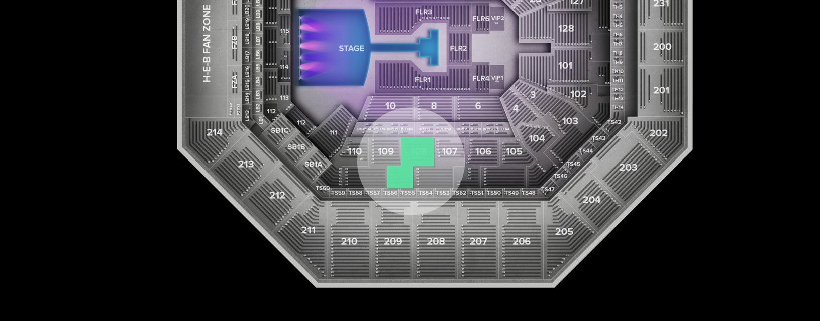 Seat view from Middle