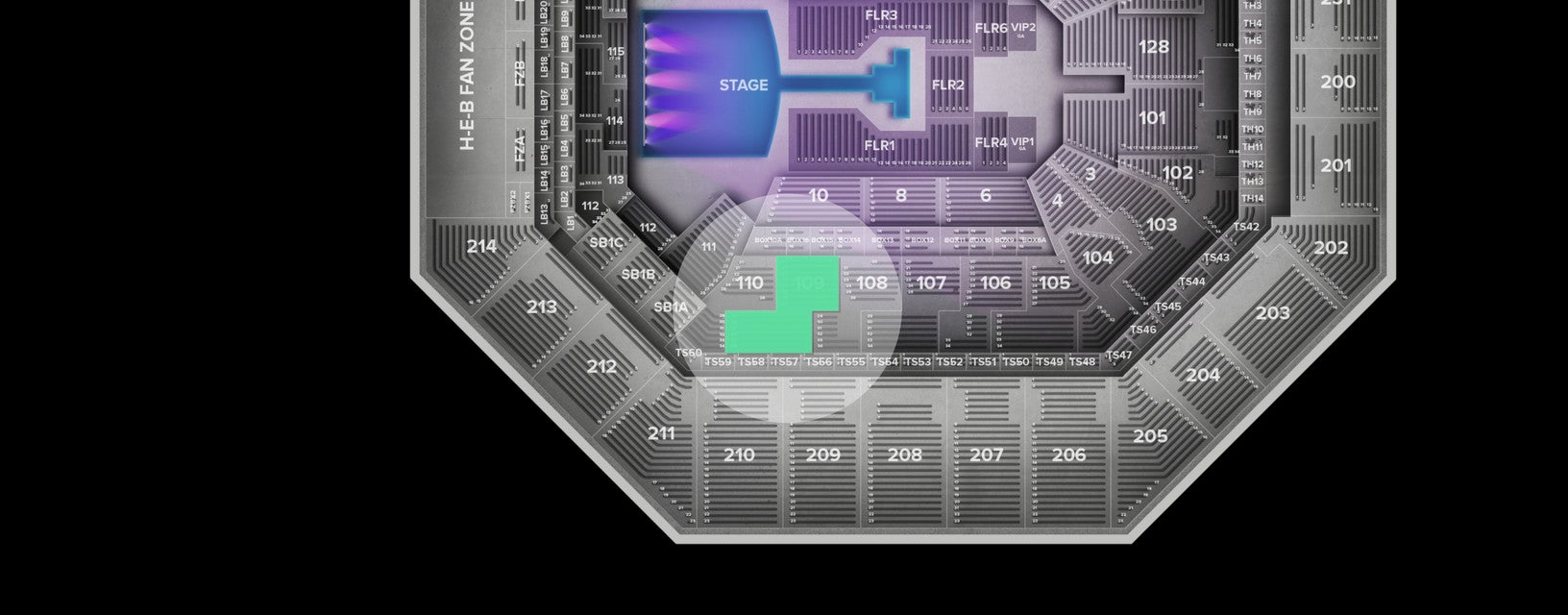 Seat view from Middle