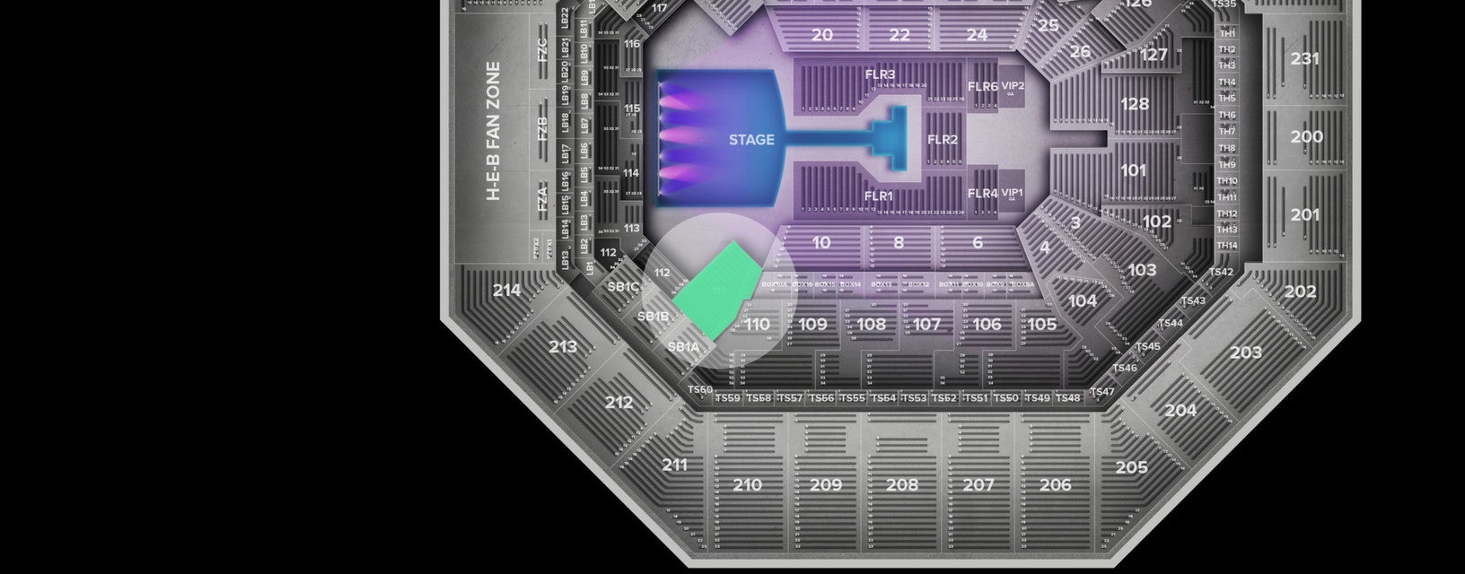 Seat view from Middle