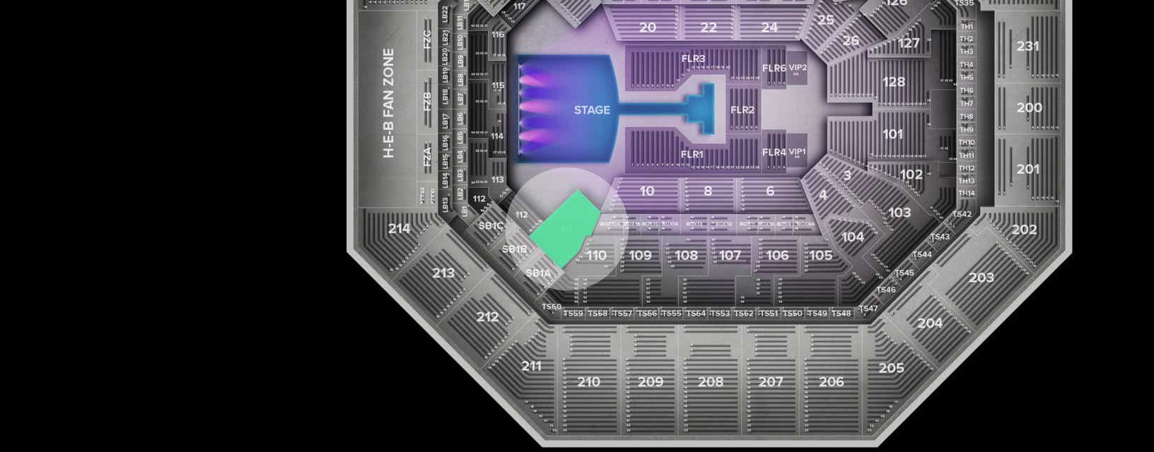 Seat view from Middle