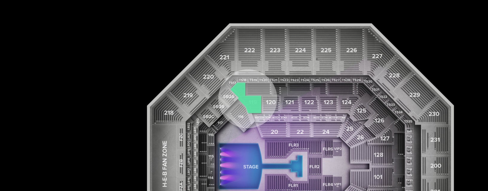 Seat view from Middle