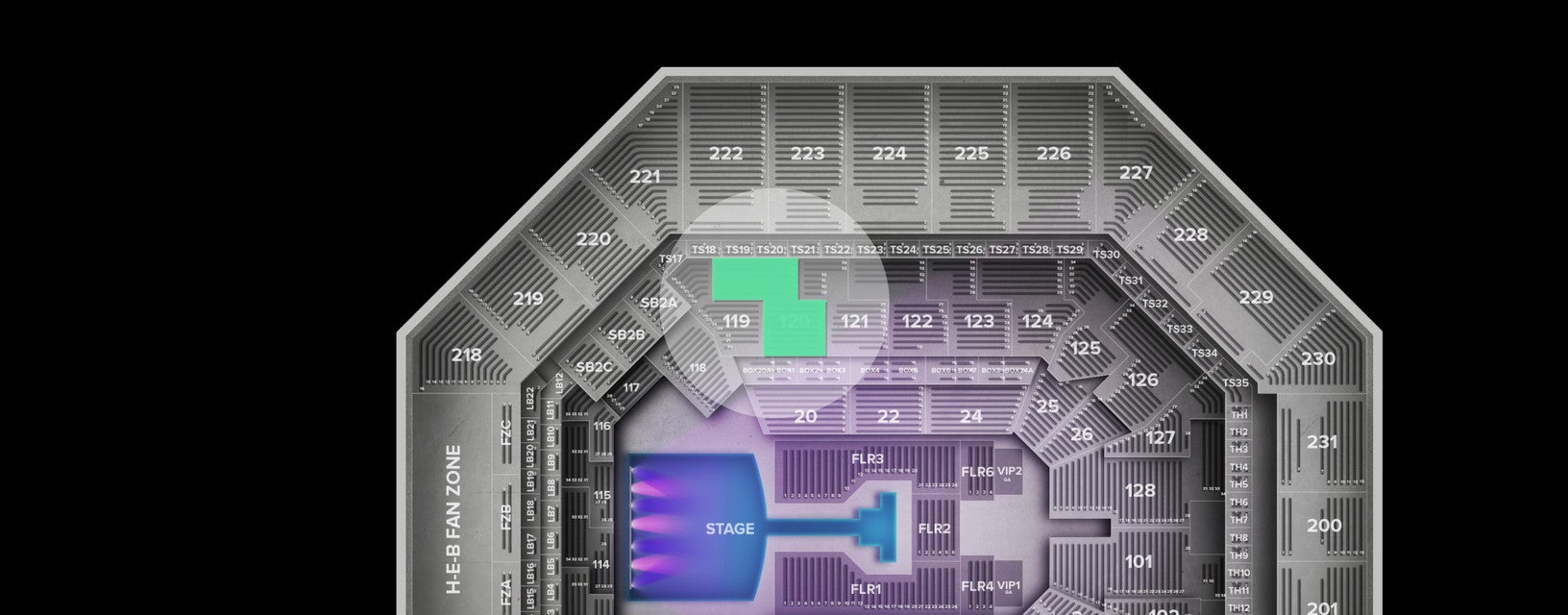 Seat view from Middle