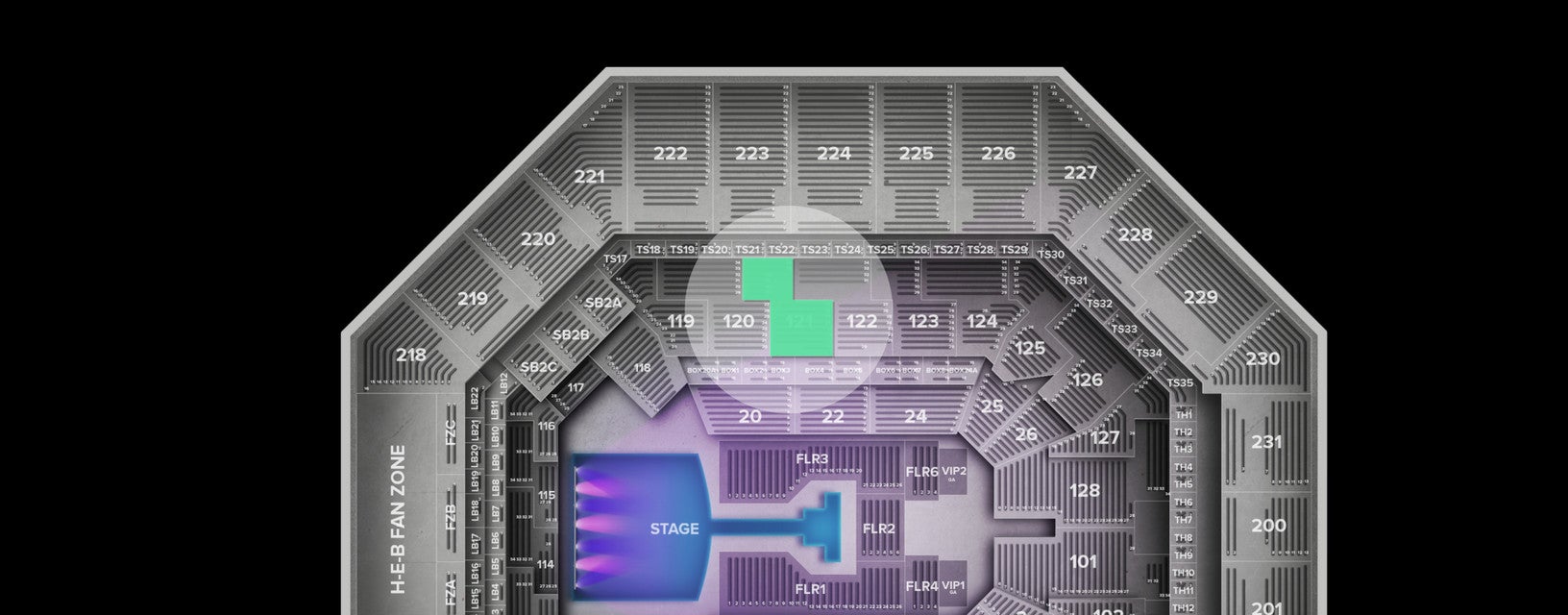 Seat view from Middle